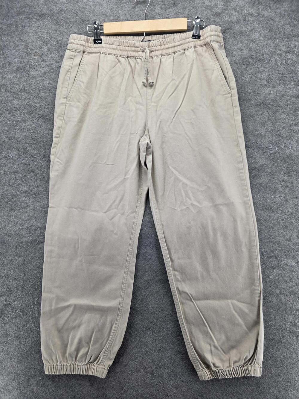 J.CREW Pants Womens 10 Beige Jogger Twill Drawstring Pockets Cuffed 29 In